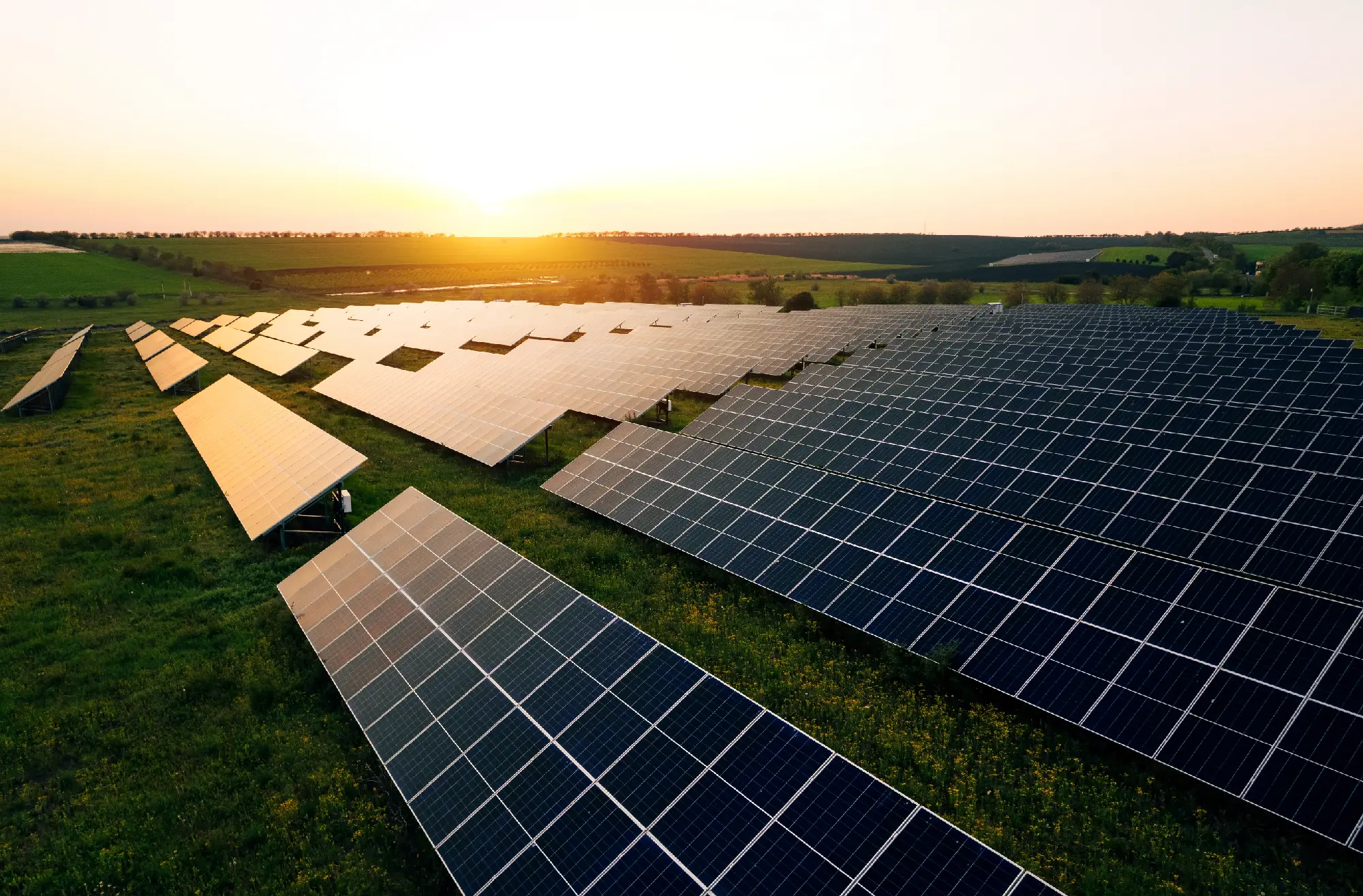 Photo of large-scale solar project.
